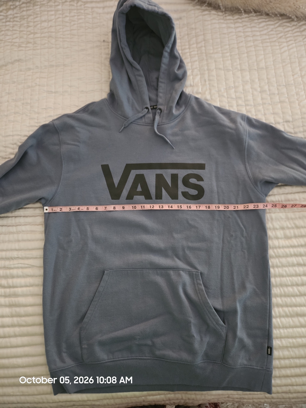 VANS Men's Logo Hoodie - Dusty Blue